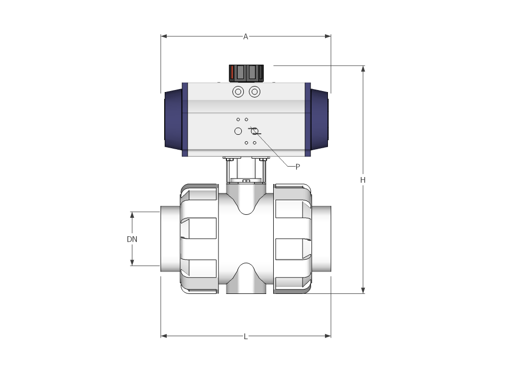 Pneumatic PVC Ball Valve Ball Valves Melbourne PCI